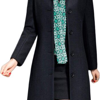 Women Wool Trench Coat Winter Long Thick Overcoat Walker Coats