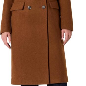 Women Regular-Fit Double Breasted Wool-Blend Longline Coat